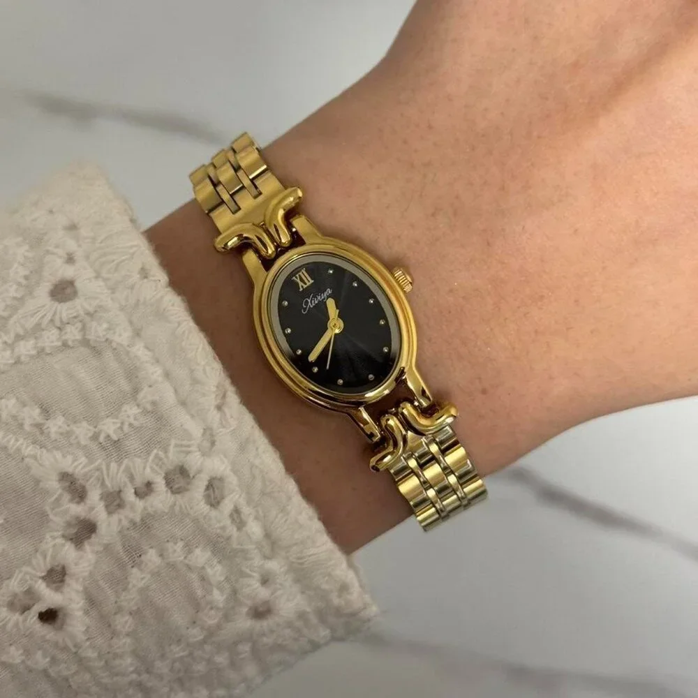 Sku:0161 vintage style gold mini watch + in a gift box‎ They fit any hand size